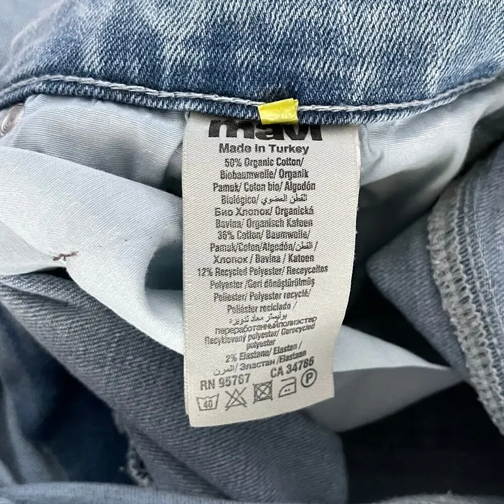 Mavi Jake Slim Jeans Mens 29x32 Light Wash Distressed Blue Denim actual 29x31